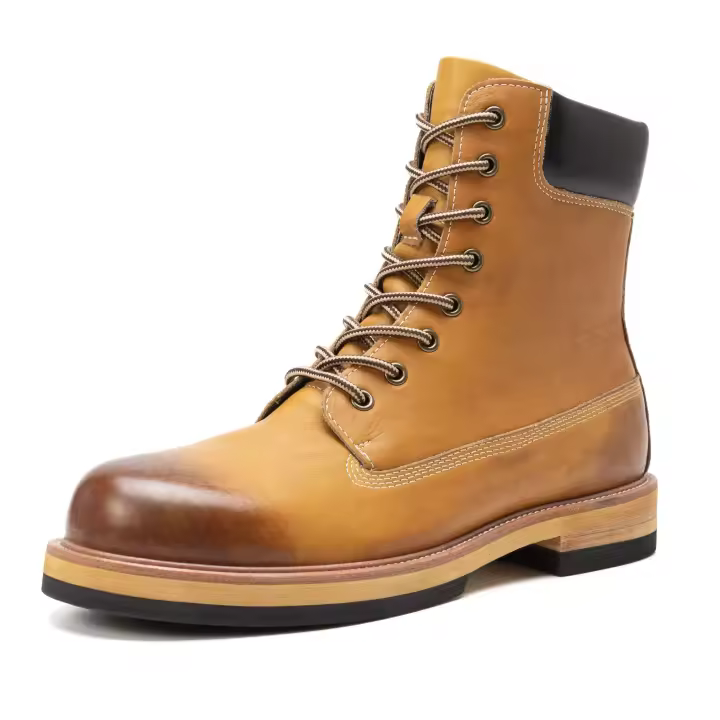 Botas Martin de goma duraderas de piel de vaca de moda, cuero para hombre - 1