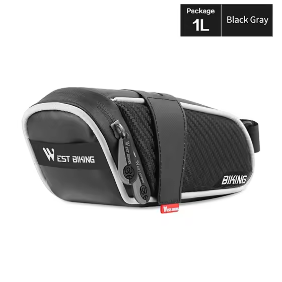 WEST BIKING-bolsa impermeable para SILLÍN de bicicleta, bolsa reflectante para tija de sillín trasero, cesta, accesorios de ciclismo - 1