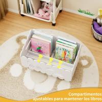 Estantería Infantil de Madera para Libros, Librería Montessori, Biblioteca, Baúl de Juguetes Infantiles, Mueble Organizador y Expositor de Libros Infantiles, para Dormitorio, Habitación de Niños, Sala de Juegos - details 18