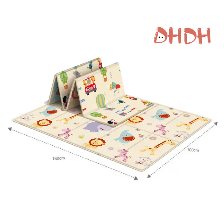 100*180cm Bebé juego Esterillas with Patrón de Diseños animados doble cara Educativos Para La Habitación Los Niños 4 més + - 1