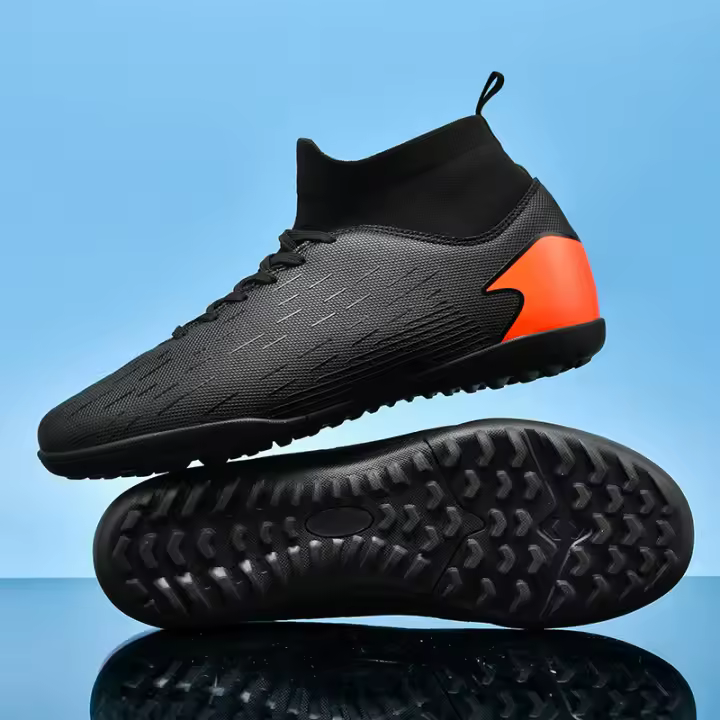 Zapatos de fútbol de césped artificial antideslizantes con parte superior alta y transpirable - 1