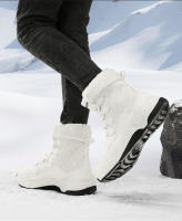 Botas de nieve, zapatos de algodón cálidos, engrosados de terciopelo para mujer, impermeables y antideslizantes - details 9