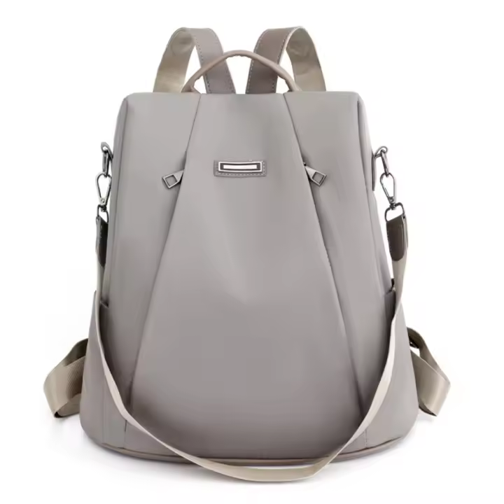 Mochila Multifuncional Antirrobo Para Mujer Casual Nylon Sólida Con Correa Desmontable Bolso Escolar De Moda Para Viajes - 1