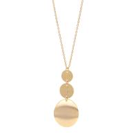 Collar con colgante de disco largo para mujer, cadena de suéter chapada en oro de 18 quilates, joyería de moda - details 5