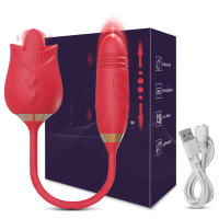 Vibrador 2 en 1 para lamer la lengua para mujer, estimulador de pezones y clítoris, masturbador femenino con vibrador vaginal de empuje, juguete sexual - details 8
