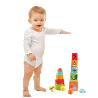 14Pc Baby Stacking Cups Toys Children Building Blocks Educational Toy Color Recognition Shape Matching for Babies over 18 Months - details 1