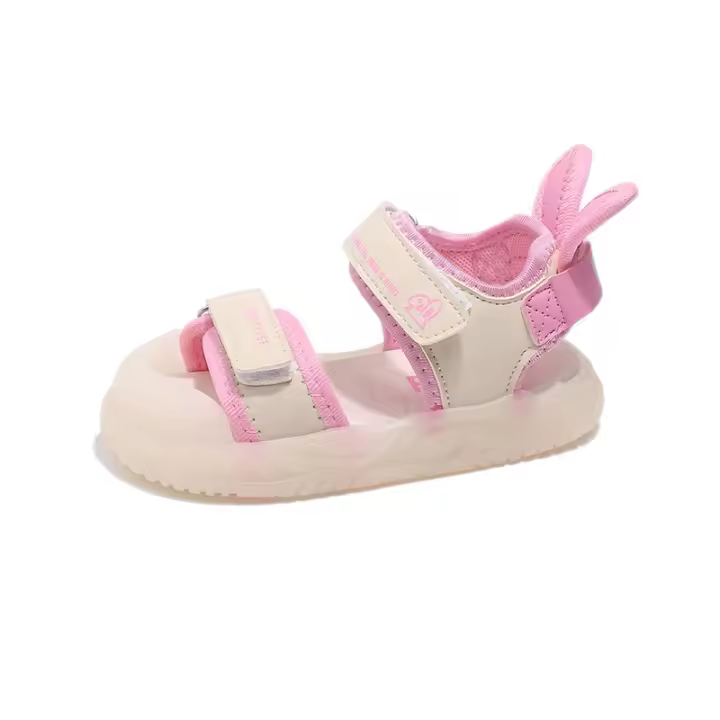 Sandalias de dibujos animados para niños y niñas, zapatos de playa suaves, informales, antideslizantes, color rosa verdoso, de 2 a 12 años - 1