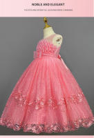 Vestido de Princesa Formal para Niña, con Flores, Largo y Abullonado, para Presentadora, Espectáculo de Piano, Ropa Infantil - details 12