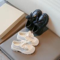 Zapatos de cuero para niñas, mocasines versátiles de estilo coreano con fondo suave y pajarita, para otoño, 2024 - details 2