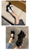 Zapatos Mary Jane de mujer, nuevos, pequeños, de cuero, con tacón alto y suela gruesa, estilo universitario. - details 11