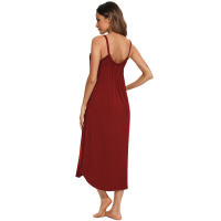 2025 Ropa de verano nueva, ropa de casa, ropa de mujer europea, camisón sexy con tirantes cómodos y de gran vuelo. - details 15