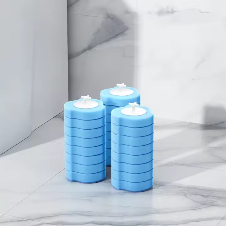 Cepillo de Inodoro Desechable con 16 Recambios y Líquido de Limpieza Herramienta de Limpieza de Pared para Baño - 1