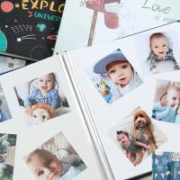 20 hojas/40 páginas película autoadhesiva álbum Diy 28x26cm película de alta capacidad cubierta DIY álbum de fotos hecho a mano INS - details 2