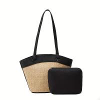 2 bolsas de mano tejidas para mujer de inspiración vintage con asas marrones: ligeras, duraderas y versátiles para viajes, playa y uso diario, bolsa de viaje esencial | Diseño de inspiración vintage | Bolso con asa duradera, bolso de mano de playa - details 9