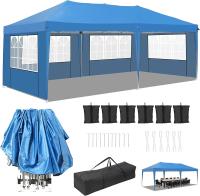 Gazebo con 4 lados Pop-Up, 3m X 6m, carpa de fiesta impermeable, uso para todo tipo de clima para jardín, exterior, comercial - details 0