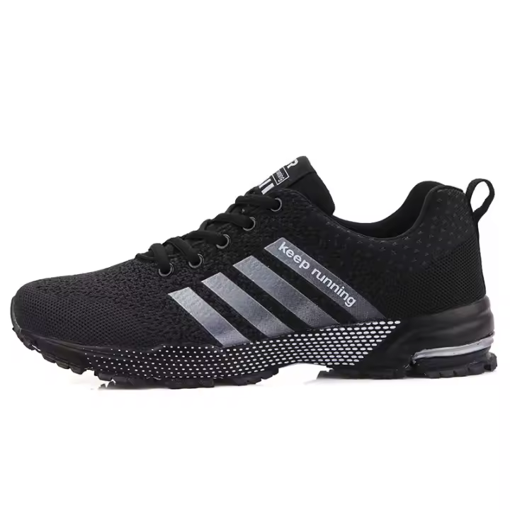 Zapatos deportivos de malla tejida con mosca transpirable para hombre de gran tamaño de primavera, zapatos para correr 8702 - 1