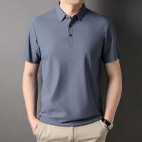 Nueva camiseta personalizada de verano de alta gama para hombre, Polo de marca de moda de negocios de manga corta de color sólido, cómodo y transpirable - details 8