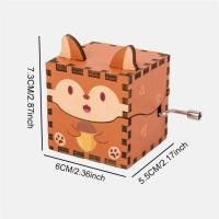 Caja de música de madera 3D artesanal, impresión en Color, manivela manual, cajas musicales, estructura de rompecabezas, caja de música de animales de dibujos animados, regalos de cumpleaños - details 0