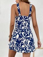 Vestido corto sin mangas con estampado halter de nuevo estilo - details 7