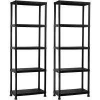 Estantería de Almacenamiento de Polipropileno PP Multiusos Paquete 2 125Kg Carga 61x31x171cm Tamaño - details 0