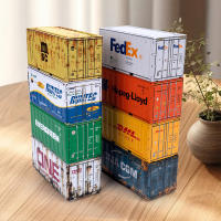 4 unids/set estilo Industrial Retro hierro decoración creativa artículo de colección Mini contenedor de escritorio modelo Mini caja de almacenamiento regalos para niños - details 1