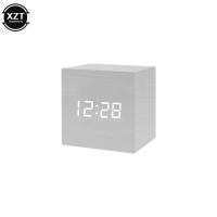 Reloj despertador de moda LED reloj de madera mesa Control de voz Reloj de madera digital Despertador USB/AAA relojes - details 6