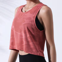 Camiseta deportiva de yoga holgada para mujer, sin costuras, transpirable, de secado rápido - details 3