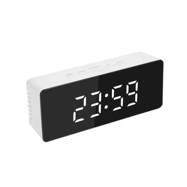 Reloj electrónico Digital: brillo ajustable, despertador silencioso, temperatura - 1