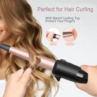 SSITO Rizadores de pelo cónicos para Mujer, rizador eléctrico de pelo Largo with Pantalla LED y Control de temp, Varita rizadora, 13-25mm - details 6