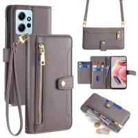 Funda de teléfono de cuero magnética multifuncional para Redmi Note 12, funda protectora de moda con cremallera, 4G - details 11