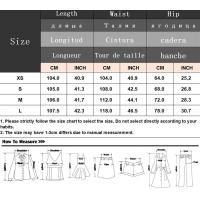 TRAFZA Conjunto de 2 piezas para mujer, pantalones largos con cremallera, traje informal suelto elegante vintage con estampado de leopardo sin mangas con cuello en V - details 1