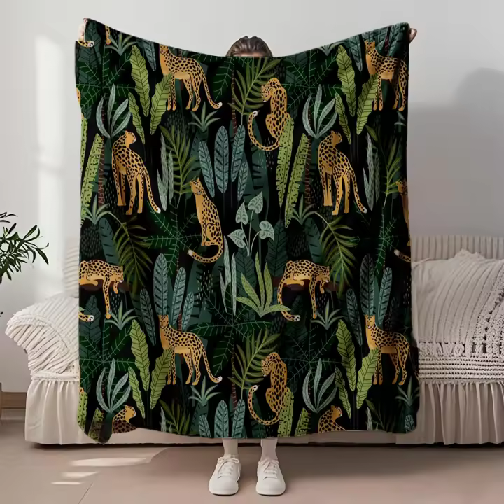 Manta de Franela Geométrica Cómoda Estilo Kimono de Garza Japonesa Duradera y Transpirable para Recién Nacidos Accesorios de Ropa de Cama - 1