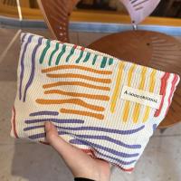 Bolso De Maquillaje Para Mujer Gran Capacidad Organizador Portátil De Viaje Bolsa De Lavado Con Cierre De Cremallera Material De Terciopelo - details 6