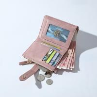 Cartera pequeña de cuero PU para mujer, monedero pequeño, bolso de mano, tarjetero, Color sólido, Delgado, Simple, nuevo - details 15