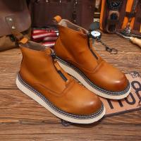 Cuero genuino de alta gama, piel de vaca de primera capa, transpirable, botas de hombre con suela blanda, zapatos de piel de vaca pura. - details 10