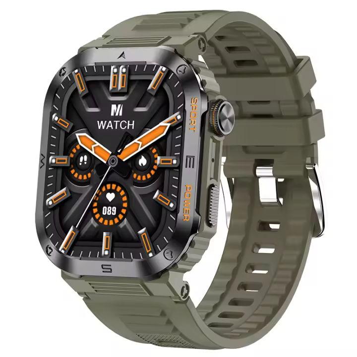Reloj inteligente militar para hombre, reloj inteligente SANLEPUS, pantalla HD de 2,01 pulgadas, llamadas Bluetooth, notificaciones, más de 100 modos deportivos, salud - 1