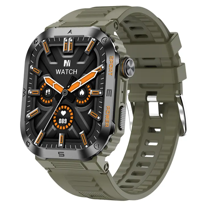 Reloj inteligente militar para hombre, reloj inteligente SANLEPUS, pantalla HD de 2,01 pulgadas, llamadas Bluetooth, notificaciones, más de 100 modos deportivos, salud - 1
