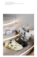 Sandalias para hombres nueva tendencia ligera suave cómoda parte inferior gruesa que aumenta el exterior impermeable antideslizante toboganes de playa conducción zapatillas de doble uso para hombres - details 1