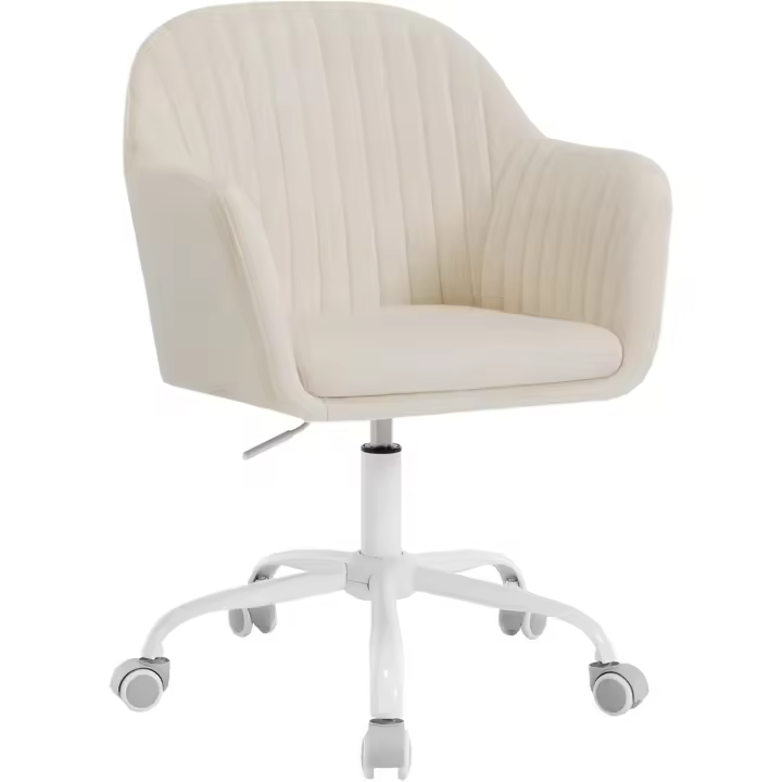 Silla Ergonómica de Escritorio Silla de Oficina Giratoria con Ruedas Silla Ejecutiva con Resalón y Asiento Amplio Altura Ajustable Silla de Ordenador Terciopelo - 1