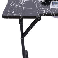 MESA DE MANICURA plegable para salón de belleza, estación de almacenamiento para técnico, escritorio 90x40x72cm/35x15x28 pulgadas, MDF,PVC, hierro, estándar europeo - details 4
