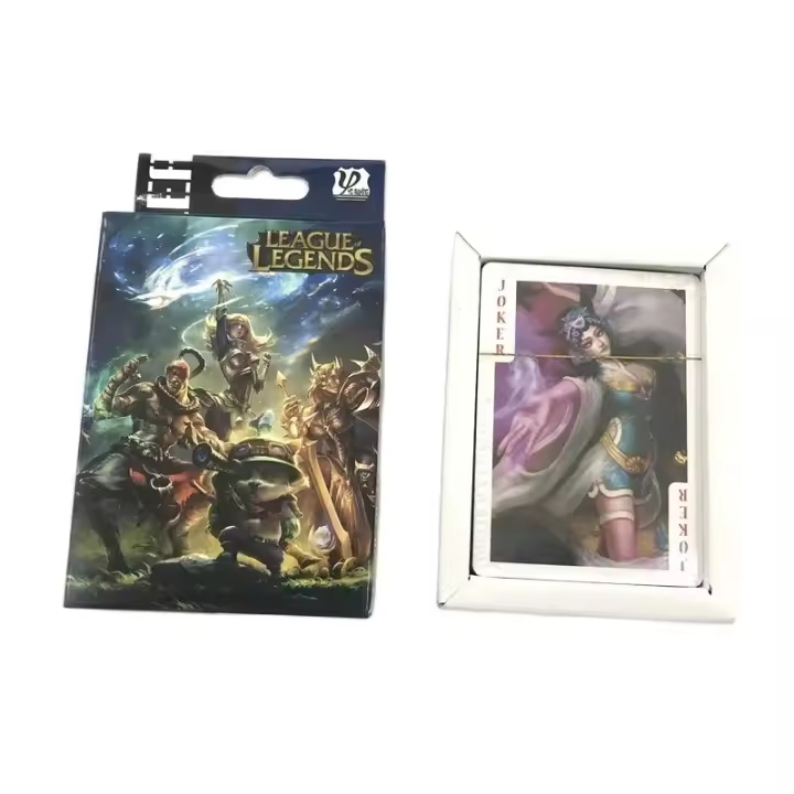 Juego de cartas de póker, cartas de colección de personajes de Comics, LOL League of Legends de dibujos animados, 54 hojas - 1