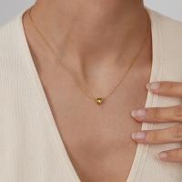 Collar minimalista de corazón de oro para mujer: elegante cadena de clavícula de acero inoxidable, joyería de trabajo diario - details 7