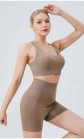 Conjunto de Yoga Sin Costuras para Mujer Ropa Deportiva de Color Sólido - details 14