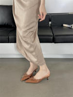 Nuevo arco medio stiletto Muller zapatos bolsa cabeza media zapatillas de las mujeres de gran tamaño de tacón alto zapatos individuales zapatillas geniales - details 15