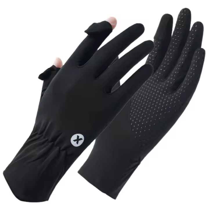 Guantes de protección solar para conducir Pantalla táctil antideslizante de seda sedosa - 1