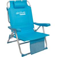 2 sillas plegables multiposición para playa, jardín, terraza o camping, 5 posiciones, 49x58x80 cm, Altura asiento 27 cm, Topes antivuelco, Soporta 100 kg, Con asas transporte (85469) - details 5