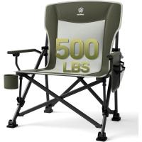 Silla de Camping Plegable 230KG Cargable Silla Plegable 62cm Anchura de Asiento con Bolsillo Lateral y Portavasos Silla Plegable de Gran Tamaño para Camping Exterior Balcón Jardín - details 16