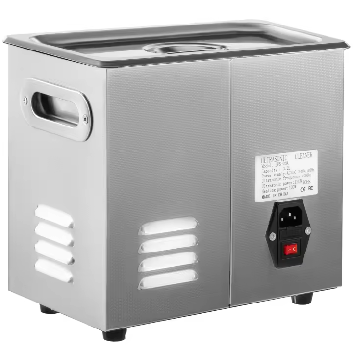 SucceBuy Limpiador ultrasónico con perilla 3L 40kHz Acero inoxidable Joyería Anteojos Relojes - 1