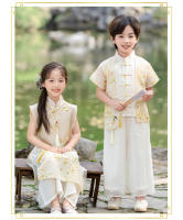 Conjunto Hanfu nacional para niños, Tang de verano para niños, nuevo estilo chino, Cheongsam para niñas y vestido de actuación para hermanos - details 12