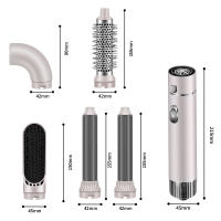 Rizador 5 en 1 Peine Secador de Cabello Multifuncional Peine de Aire Caliente con Onda Grande Europea y Americana 110 v Transfronterizo - details 1